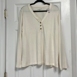 Women’s V-neck Henley style shirt